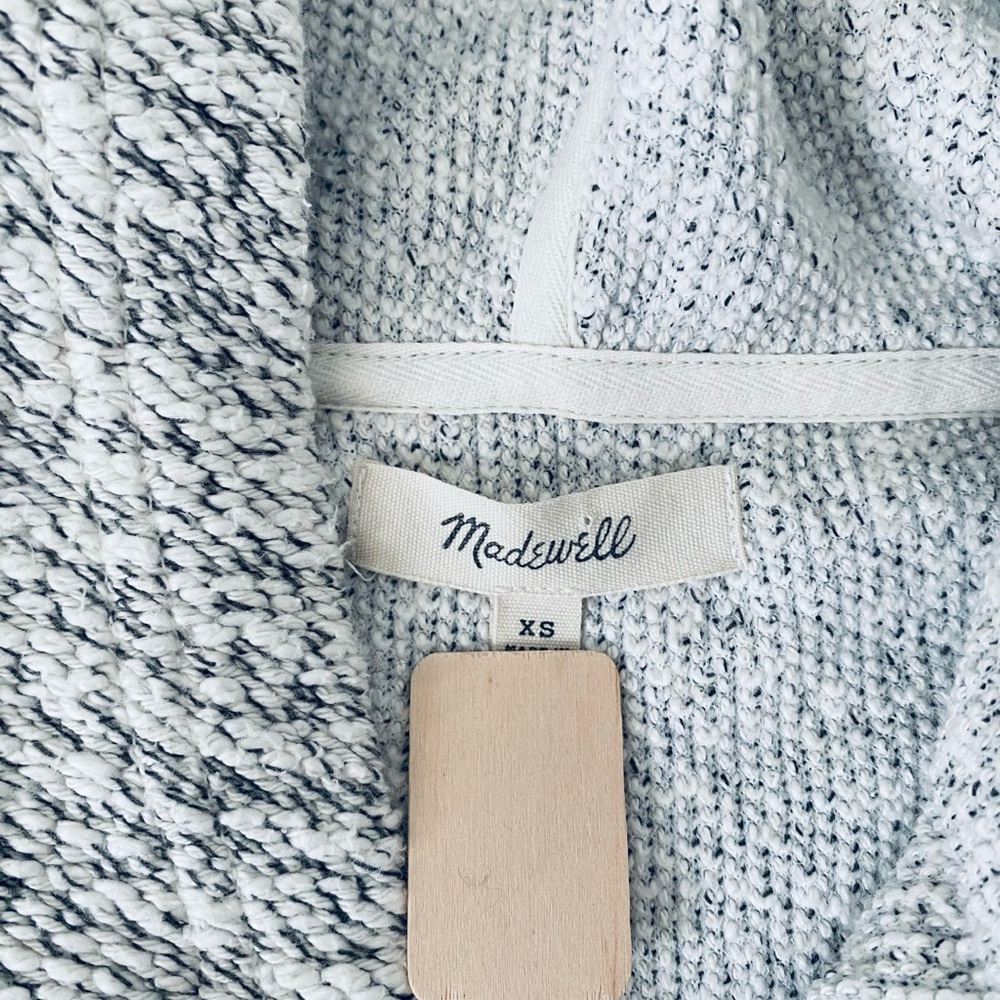 Madewell Cream and Black Hoodie with pockets - Picture 6 of 8